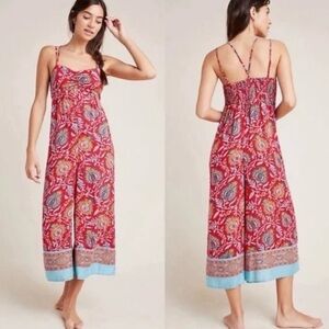 Anthropologie Marina Peacock Jumpsuit